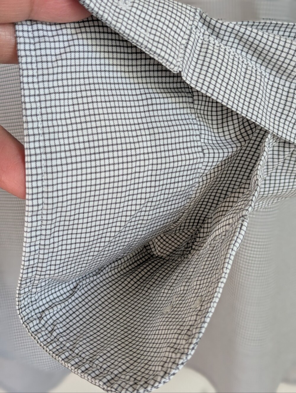 Uniqlo Bundle Slim Fit Small White Blue Plaid Button Down Long Sleeve Shirts - Picture 5 of 12